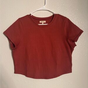 Madewell Rust Red Crop Top | Large